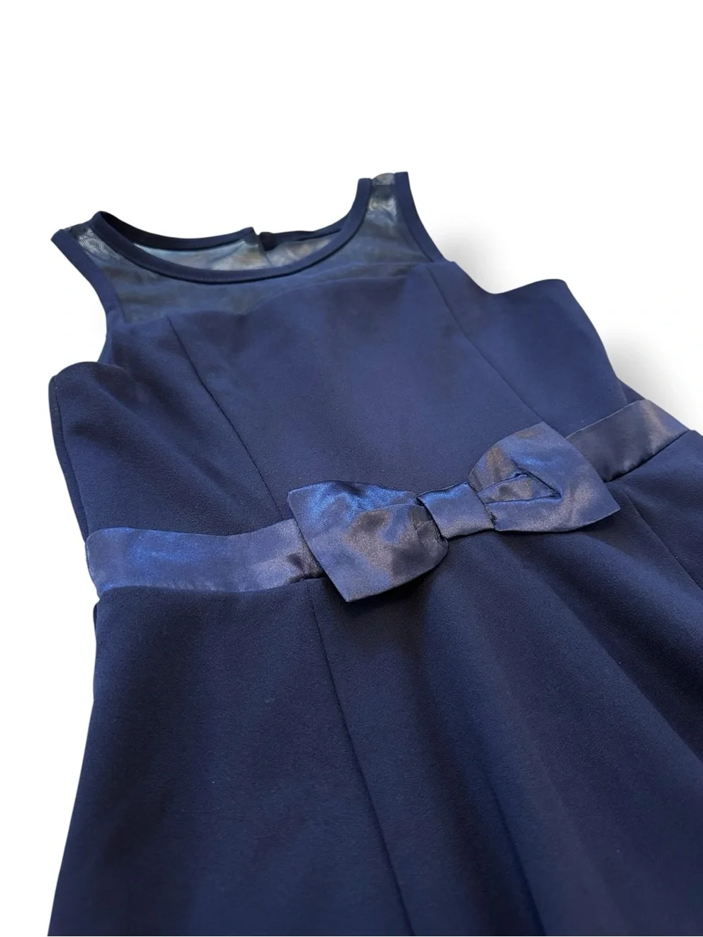 Calvin Klein | Illusion Mesh Bow Front Dress (7)